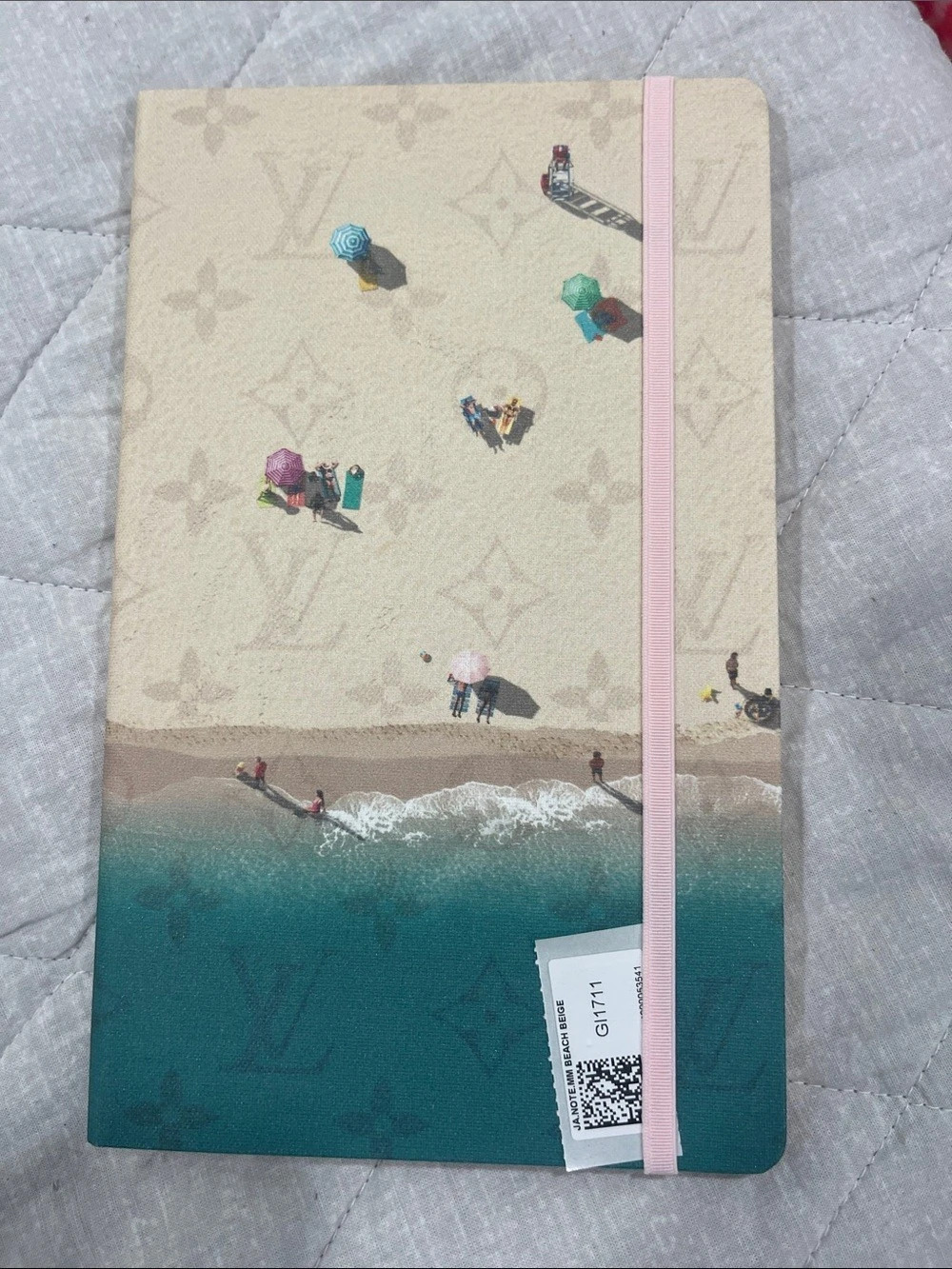 Louis Vuitton Jane Notebook MM Beach Green & Beige
